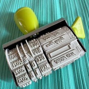 NEW Roller Date & Phrase Stamp K & Co Craft Junk Journal Scrapbook 2012-2023